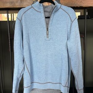 Tommy Bahama Men's Blue Quarter-Zip Sweater